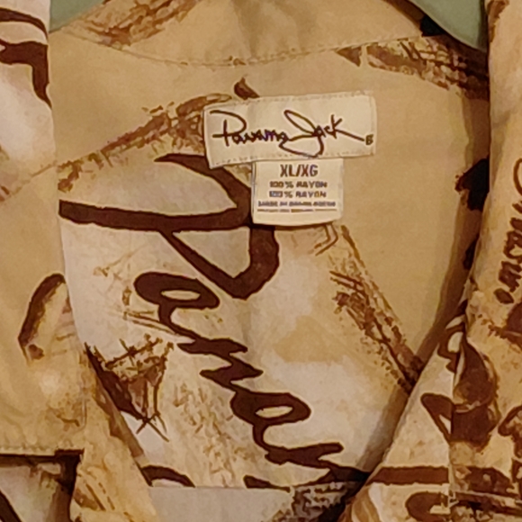 Panama Jack Tan Graphic Button Down Shirt - Picture 4 of 4